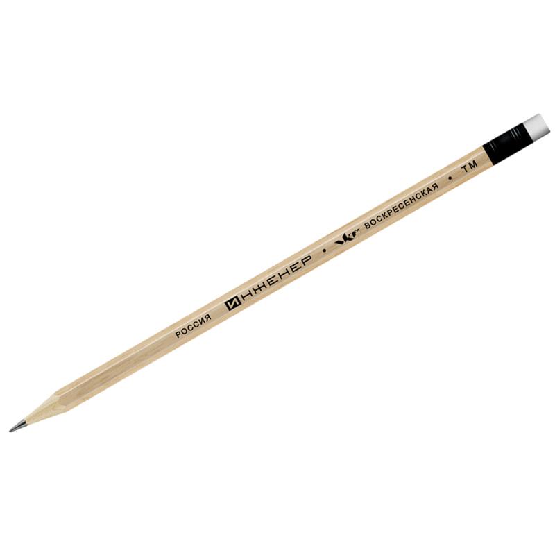 Карандаш ч/г Воскресенская карандашная фабрика "Инженер" ТМ (HB), с Карандаш ч/г Воскресенская карандашная фабрика "Инженер" ТМ (HB), с