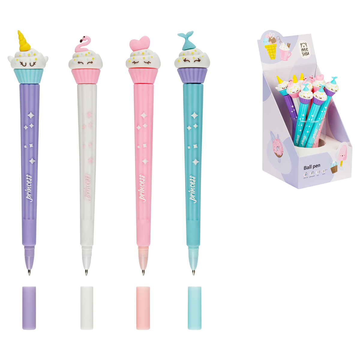Ручка шариковая MESHU "Big Princess Cake", синяя, 0,7мм, корпус Ручка шариковая MESHU "Big Princess Cake", синяя, 0,7мм, корпус