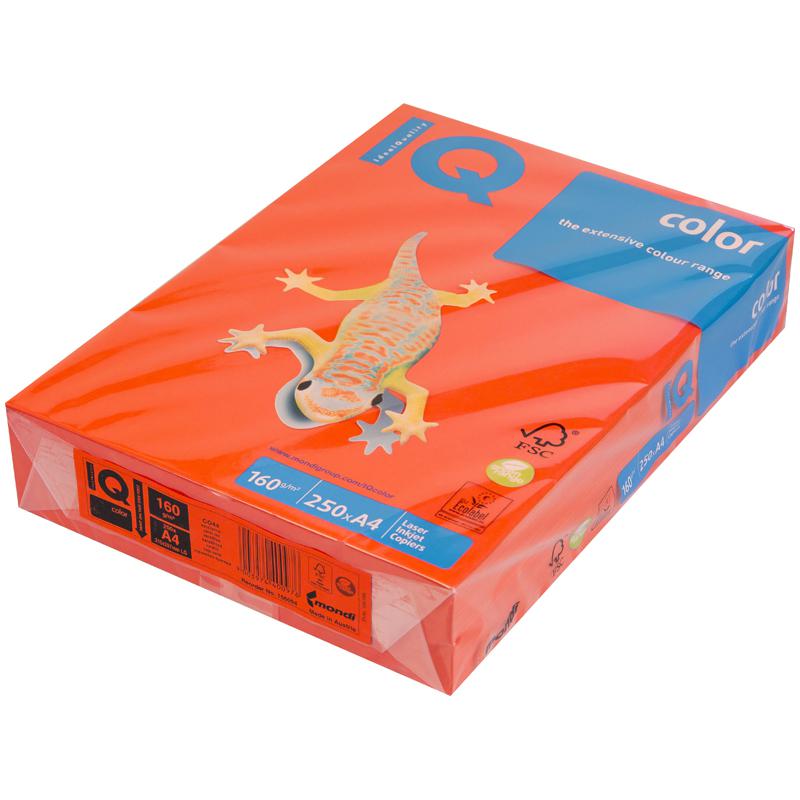 Бумага "IQ Color intensive" А4, 160г/м2, 250л. (кораллово-красный): Бумага "IQ Color intensive" А4, 160г/м2, 250л. (кораллово-красный):