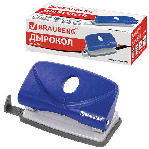 Дырокол BRAUBERG "Original", до 10 листов, синий, 227785 Дырокол BRAUBERG "Original", до 10 листов, синий, 227785