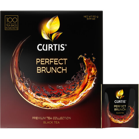 Чай CURTIS "Perfect Brunch" черный мелкий лист, 100 сашетов, картонная Чай CURTIS "Perfect Brunch" черный мелкий лист, 100 сашетов, картонная