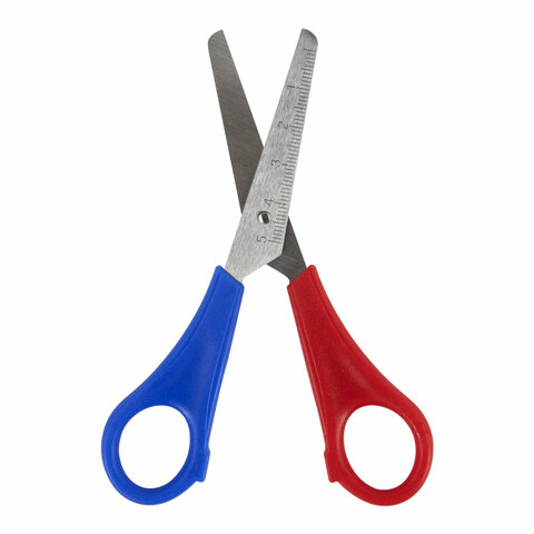Ножницы ПИФАГОР, 130 мм, для левши, с линейкой, в картонной упаковке с Ножницы ПИФАГОР, 130 мм, для левши, с линейкой, в картонной упаковке с