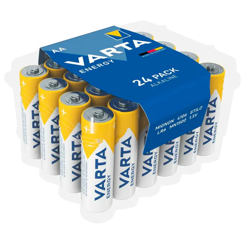 Батарейки алкалиновые "пальчиковые" КОМПЛЕКТ 24 шт., VARTA ENERGY, АА Батарейки алкалиновые "пальчиковые" КОМПЛЕКТ 24 шт., VARTA ENERGY, АА