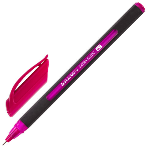 Ручка шариковая масляная BRAUBERG "Extra Glide Soft Color", СИНЯЯ, Ручка шариковая масляная BRAUBERG "Extra Glide Soft Color", СИНЯЯ,