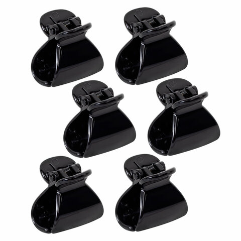 Крабы для волос НАБОР 6 шт, 2,7 см, АССОРТИ, MONTE VITA (МОНТЕ ВИТА) 457024