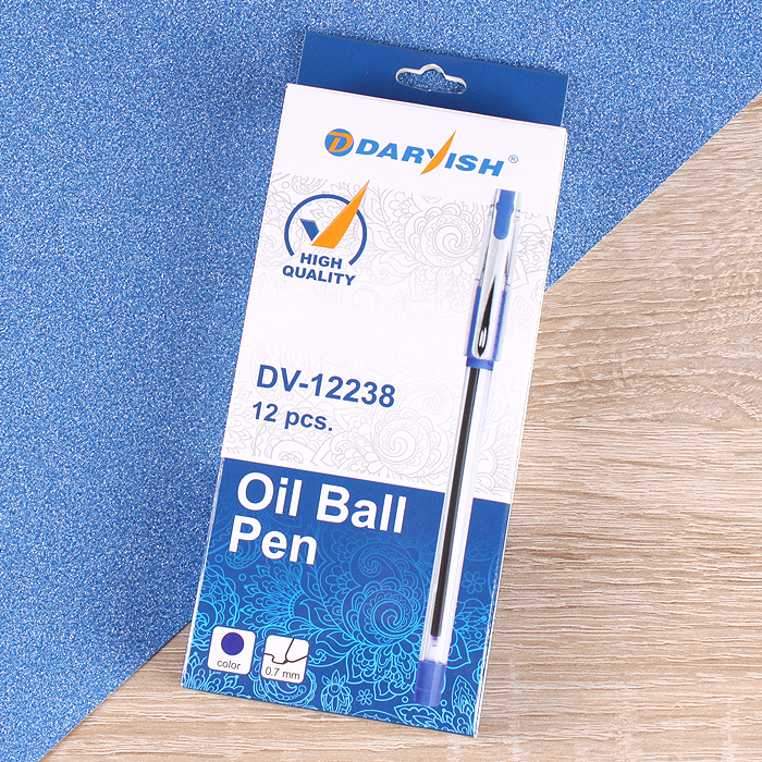 Ручка шариковая синяя "Darvish" на масляной основе прозрачный корпус Ручка шариковая синяя "Darvish" на масляной основе прозрачный корпус