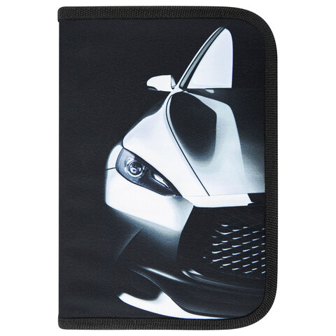 Пенал BRAUBERG с наполнением, 1 отделение, 1 откидная планка, 24 предмета,