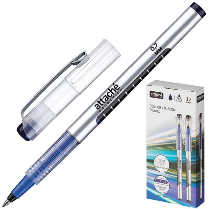 Роллер Attache Selection Turbo синий (толщина линии 0.7 -мм) Роллер Attache Selection Turbo синий (толщина линии 0.7 -мм)