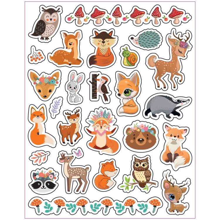 Наклейки - татуировки "Лесные красавицы", 3 листа Наклейки - татуировки "Лесные красавицы", 3 листа