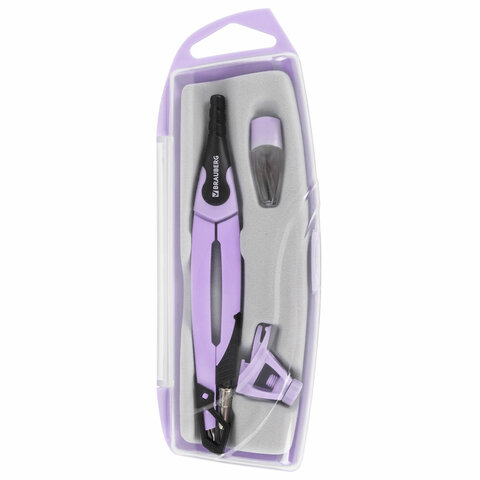 Готовальня BRAUBERG ULTRA, 4 предмета: циркуль 135 мм, запасной грифель, Готовальня BRAUBERG ULTRA, 4 предмета: циркуль 135 мм, запасной грифель,