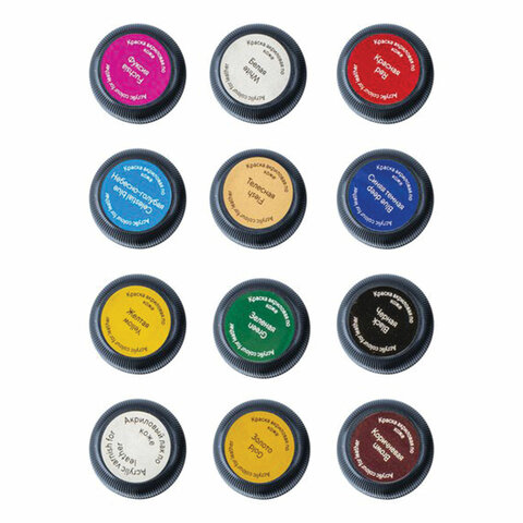 Краски акриловые по коже "Декола", 11 цветов + акриловый лак по 20 мл, Краски акриловые по коже "Декола", 11 цветов + акриловый лак по 20 мл,