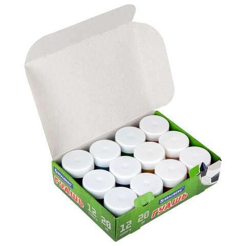 Гуашь BRAUBERG "Футбол", 12 цветов по 20 мл, 192566 Гуашь BRAUBERG "Футбол", 12 цветов по 20 мл, 192566