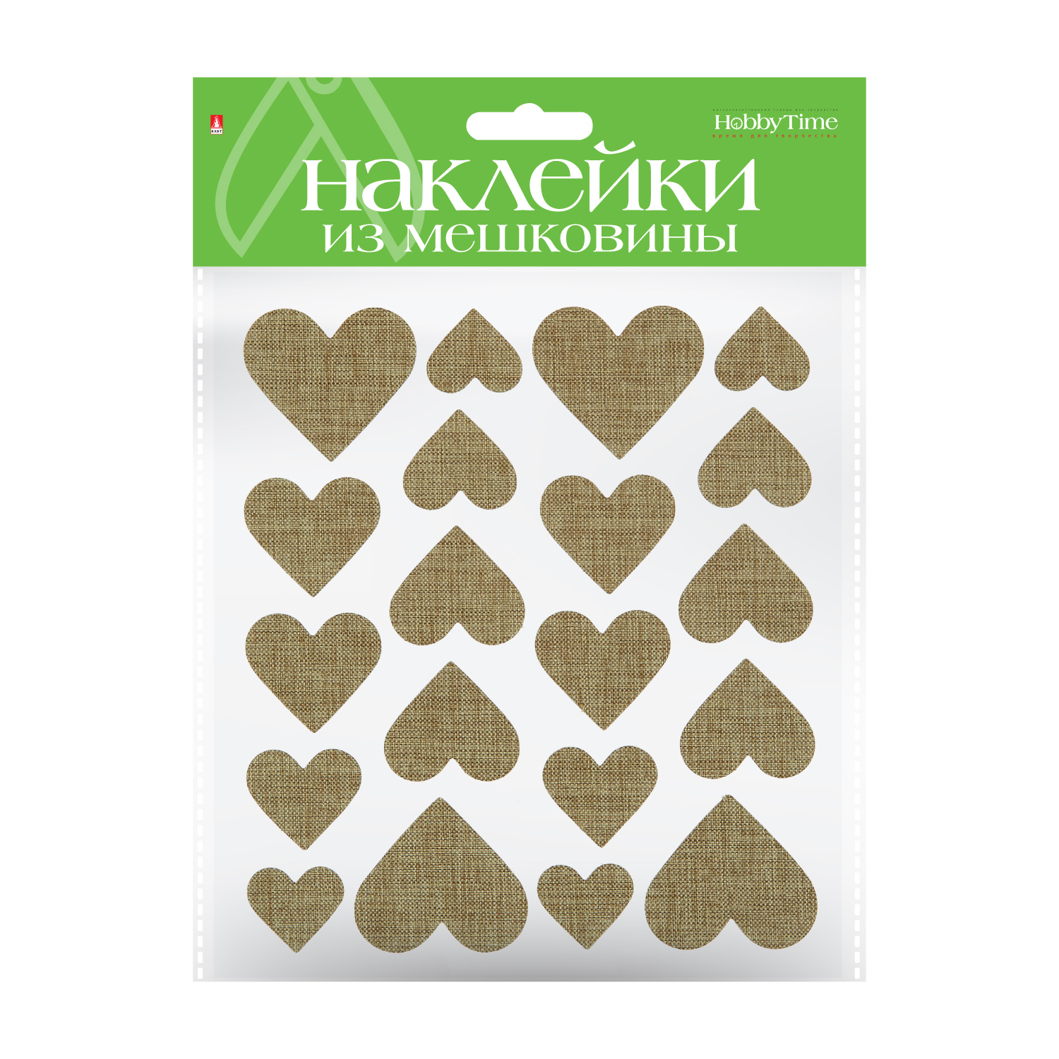 НАКЛЕЙКИ ИЗ МЕШКОВИНЫ - 2, 5 ВИДОВ