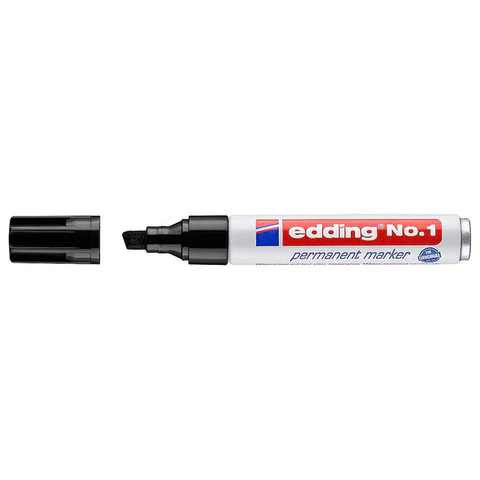 Маркер перманентный износостойкий EDDING No. 1, ЧЕРНЫЙ, скошенный, 1-5 мм, Маркер перманентный износостойкий EDDING No. 1, ЧЕРНЫЙ, скошенный, 1-5 мм,