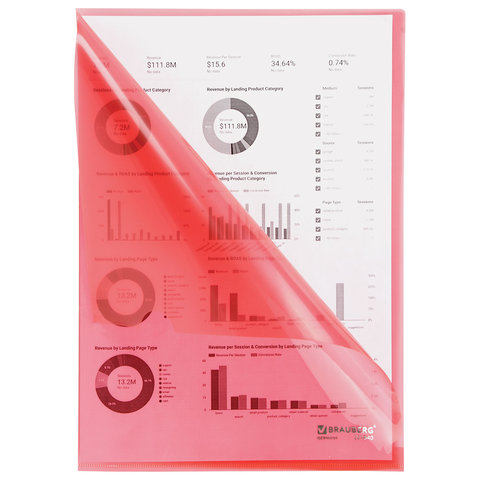 Папка-уголок жесткая BRAUBERG, красная, 0,15 мм, 221640 Папка-уголок жесткая BRAUBERG, красная, 0,15 мм, 221640