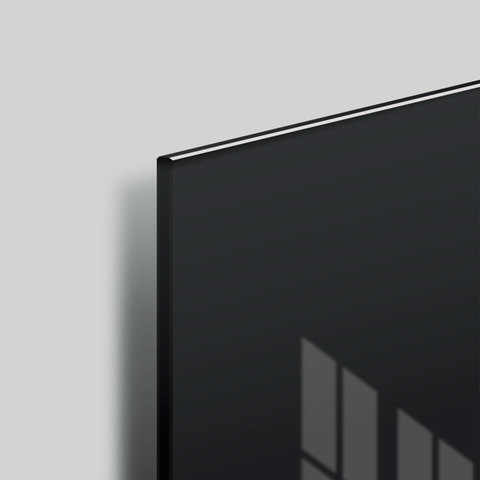 Доска магнитно-маркерная стеклянная 40х60 см, 3 магнита, ЧЕРНАЯ, BRAUBERG,