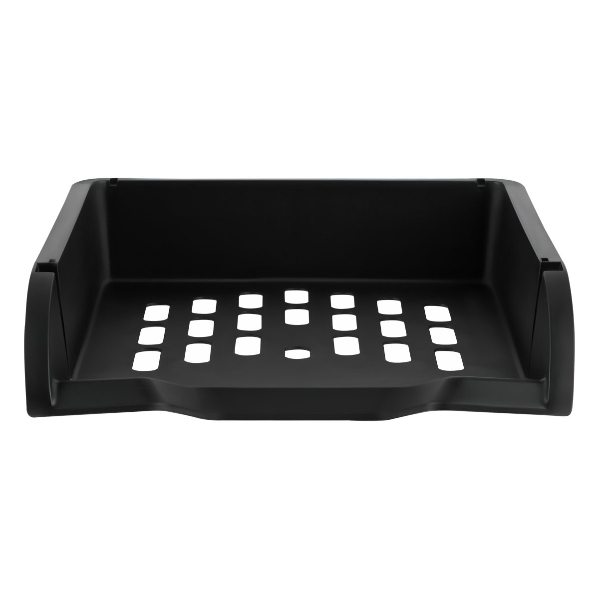 Лоток для бумаг горизонтальный СТАММ "Лидер", черный