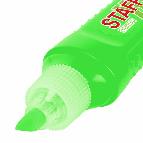 Текстовыделитель STAFF "EVERYDAY HL-707", ЗЕЛЕНЫЙ, линия 1-5 мм,