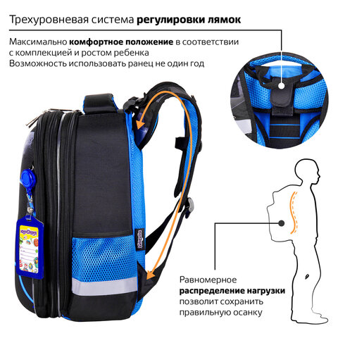 Ранец ЮНЛАНДИЯ EXTRA, с дополнительным объемом, "Soccer ball", Ранец ЮНЛАНДИЯ EXTRA, с дополнительным объемом, "Soccer ball",