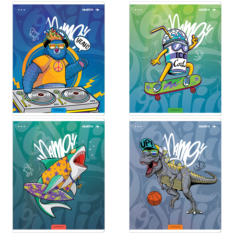Тетрадь 40л., А5, клетка ArtSpace "Рисунки. Graffiti", эконом Тетрадь 40л., А5, клетка ArtSpace "Рисунки. Graffiti", эконом