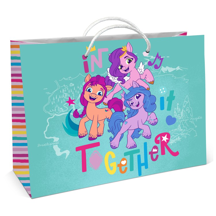 My Little Pony. Пакет подарочный большой - 3 (зеленый) 400*300*140 мм My Little Pony. Пакет подарочный большой - 3 (зеленый) 400*300*140 мм