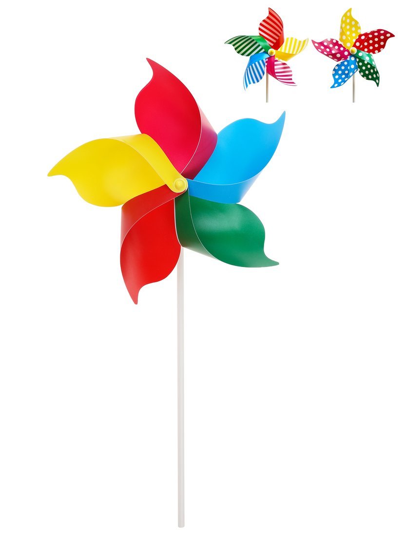 Вертушка Цветик 27 см. держатель 40 см., в ассортименте Вертушка Цветик 27 см. держатель 40 см., в ассортименте