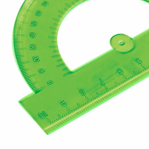 Транспортир пластик 10 см, 180 градусов, BRAUBERG, прозрачный, неоновый, Транспортир пластик 10 см, 180 градусов, BRAUBERG, прозрачный, неоновый,