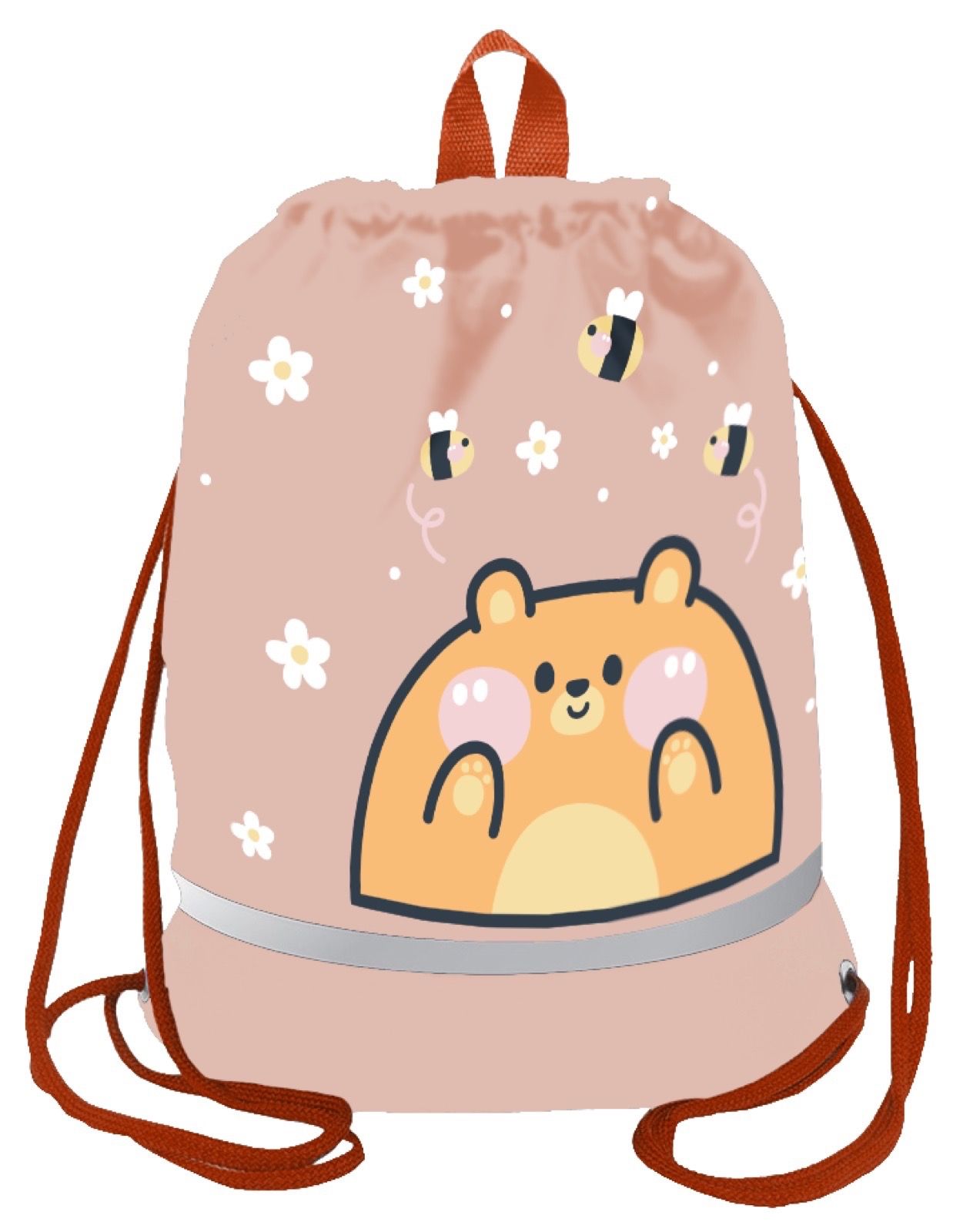 Мешок для обуви LOREX KIDS COOKIE BEAR 42x34 см, бежевый 1 отд. с бол. карманом Мешок для обуви LOREX KIDS COOKIE BEAR 42x34 см, бежевый 1 отд. с бол. карманом