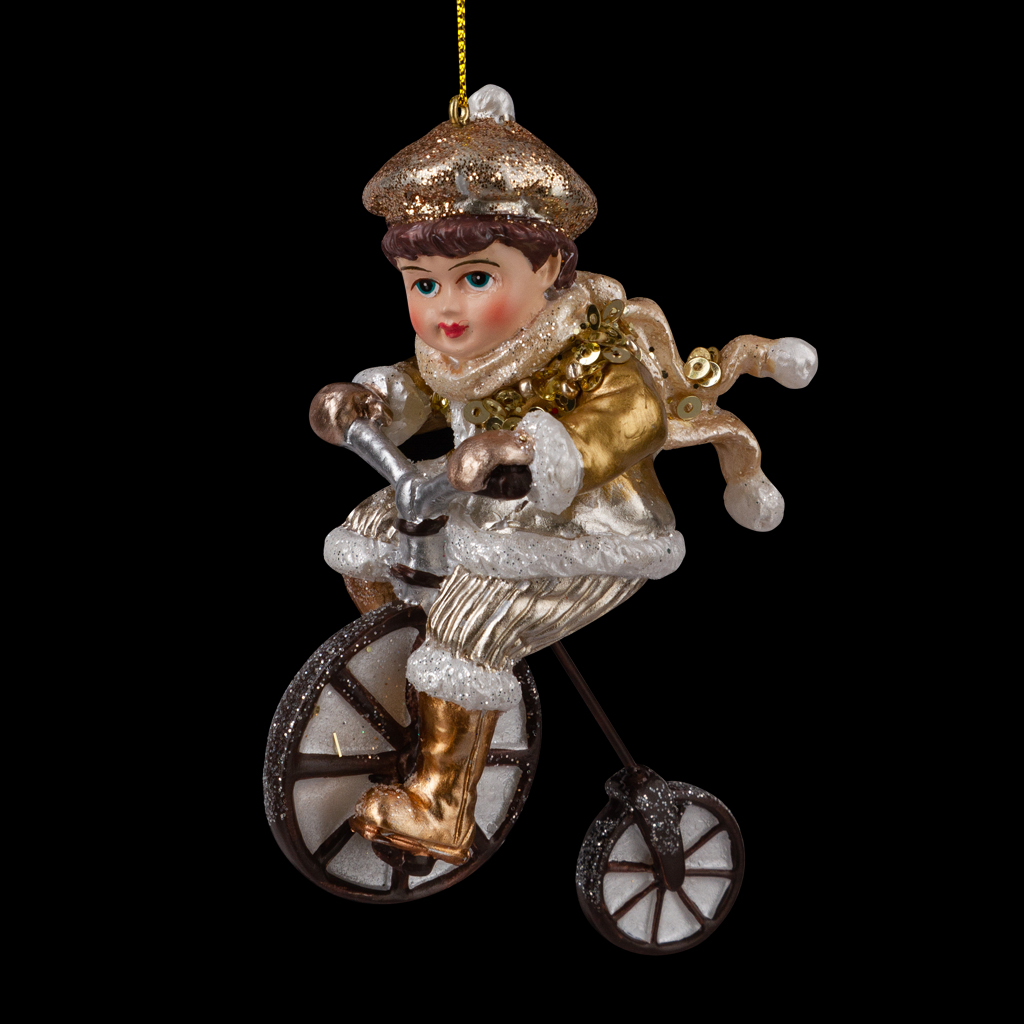 Украшение ErichKrause Decor® Мальчик на велосипеде 9см Украшение ErichKrause Decor® Мальчик на велосипеде 9см