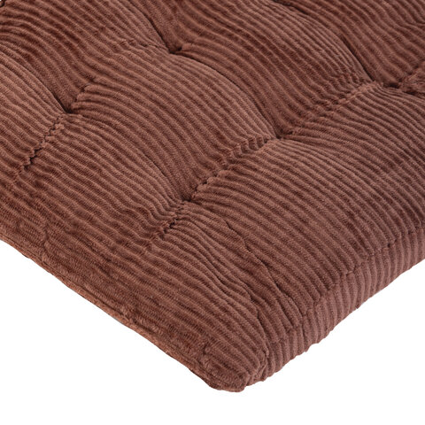 Подушка на стул "ВЕЛЬВЕТ" 38х38 см, полиэстер, коричневая, PRIMILA