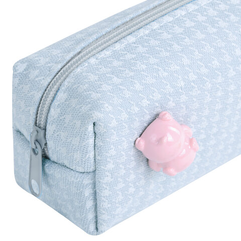 Пенал ЮНЛАНДИЯ ЮНИОР, 1 отделение, полиэстер, аппликация, "Piggy",