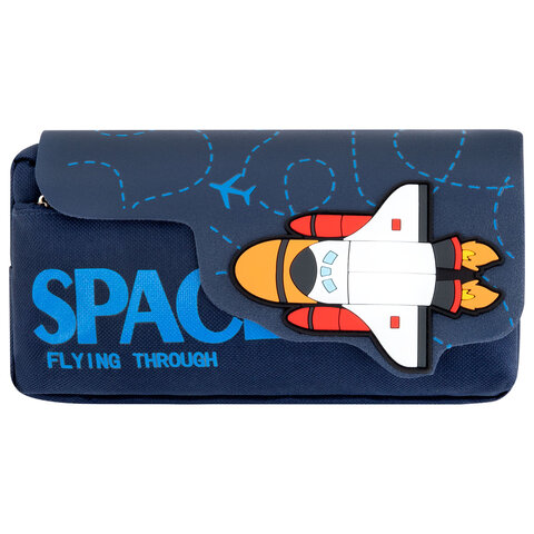 Пенал ЮНЛАНДИЯ ЮНИОР, 2 отделения, "Space rocket", 21х10х7 см, 273820 Пенал ЮНЛАНДИЯ ЮНИОР, 2 отделения, "Space rocket", 21х10х7 см, 273820