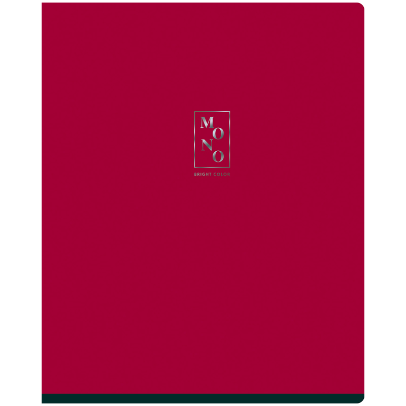 Тетрадь 96 листов, А5, клетка BG "Monocolor. Bright color", тиснение