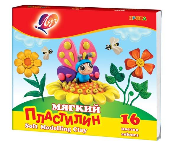 Пластилин ЛУЧ КРОХА 16 цв. 320 г со стеком. 28С 1646-08 Пластилин ЛУЧ КРОХА 16 цв. 320 г со стеком. 28С 1646-08