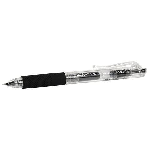 Ручка гелевая автоматическая BRAUBERG "X-WRITER 1700" УВЕЛИЧЕННАЯ