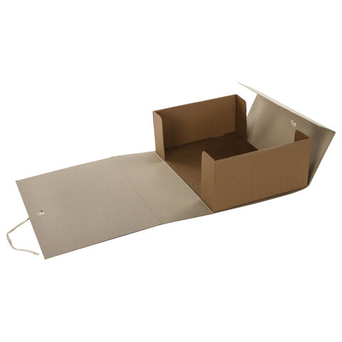 Короб архивный STAFF, А4 (240х330 мм), 100 мм, 2 завязки, переплетный картон, до Короб архивный STAFF, А4 (240х330 мм), 100 мм, 2 завязки, переплетный картон, до