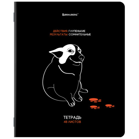 Тетради ДЭК А5 48 л. КОМПЛЕКТ 5 шт. BRAUBERG, скоба, клетка, TWIN-лак,