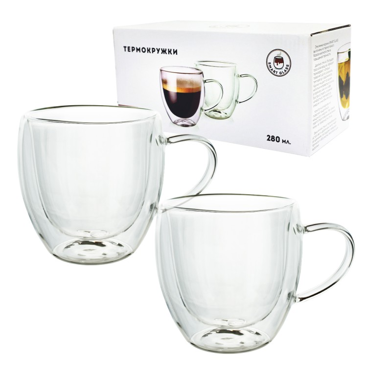 Термокружки с двойными стенками в подарочной упаковке, 280 мл, набор из 2 штук, Термокружки с двойными стенками в подарочной упаковке, 280 мл, набор из 2 штук,