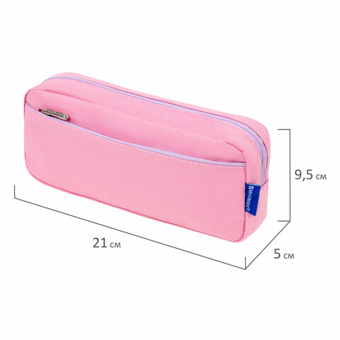 Пенал мягкий BRAUBERG PASTEL, 2 отделения, розовый, 21х9,5х5 см, 272276 Пенал мягкий BRAUBERG PASTEL, 2 отделения, розовый, 21х9,5х5 см, 272276