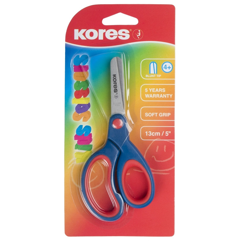 Ножницы 130мм с пласт.прорезин.анатом.ручками Kores Softgrip '35130 штр. Ножницы 130мм с пласт.прорезин.анатом.ручками Kores Softgrip '35130 штр.