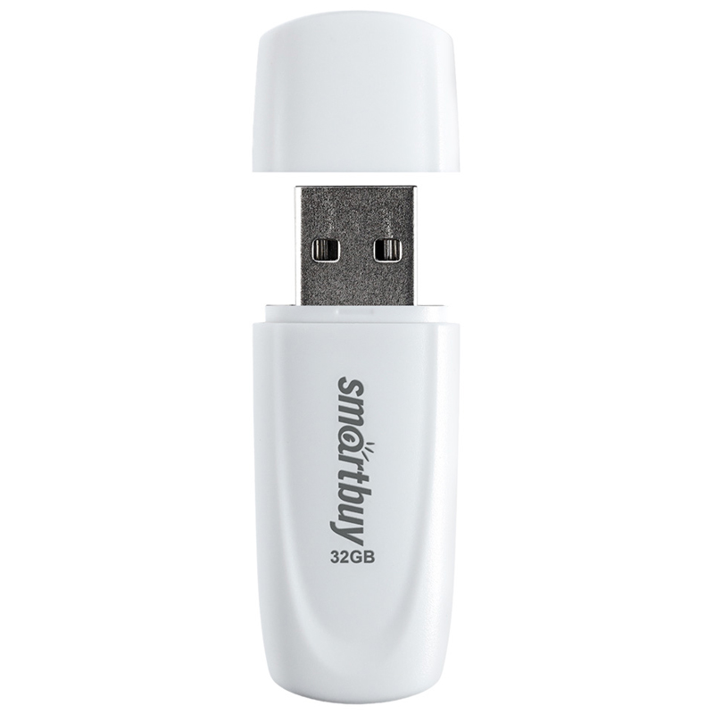 Память Smart Buy "Scout" 32GB, USB 2.0 Flash Drive, белый Память Smart Buy "Scout" 32GB, USB 2.0 Flash Drive, белый