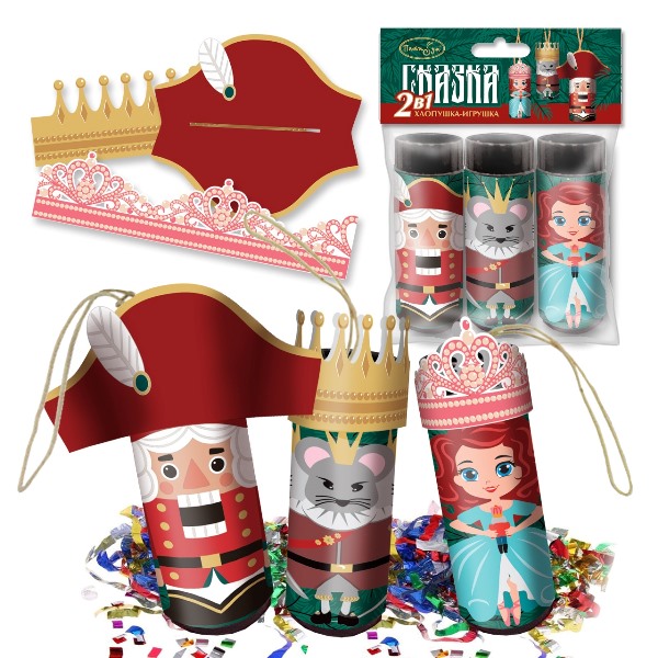 Хлопушка-игрушка пружинная Сказка 10см., 3 штуки Хлопушка-игрушка пружинная Сказка 10см., 3 штуки