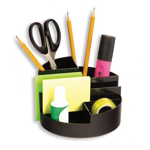 Подставка-органайзер СТАММ "Профи", 130х130х90 мм, 6 отделений, Подставка-органайзер СТАММ "Профи", 130х130х90 мм, 6 отделений,