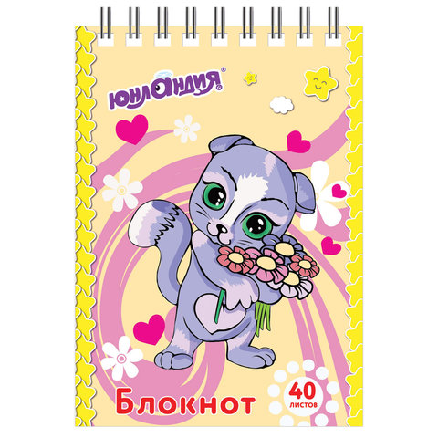 Блокнот А7 40 листов, гребень, клетка, ЮНЛАНДИЯ "МУЛЬТЯШКИ", 75х105 Блокнот А7 40 листов, гребень, клетка, ЮНЛАНДИЯ "МУЛЬТЯШКИ", 75х105
