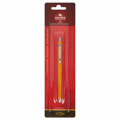 Карандаш механический KOH-I-NOOR, корпус желтый, цанговый, точилка, 2 мм, Карандаш механический KOH-I-NOOR, корпус желтый, цанговый, точилка, 2 мм,
