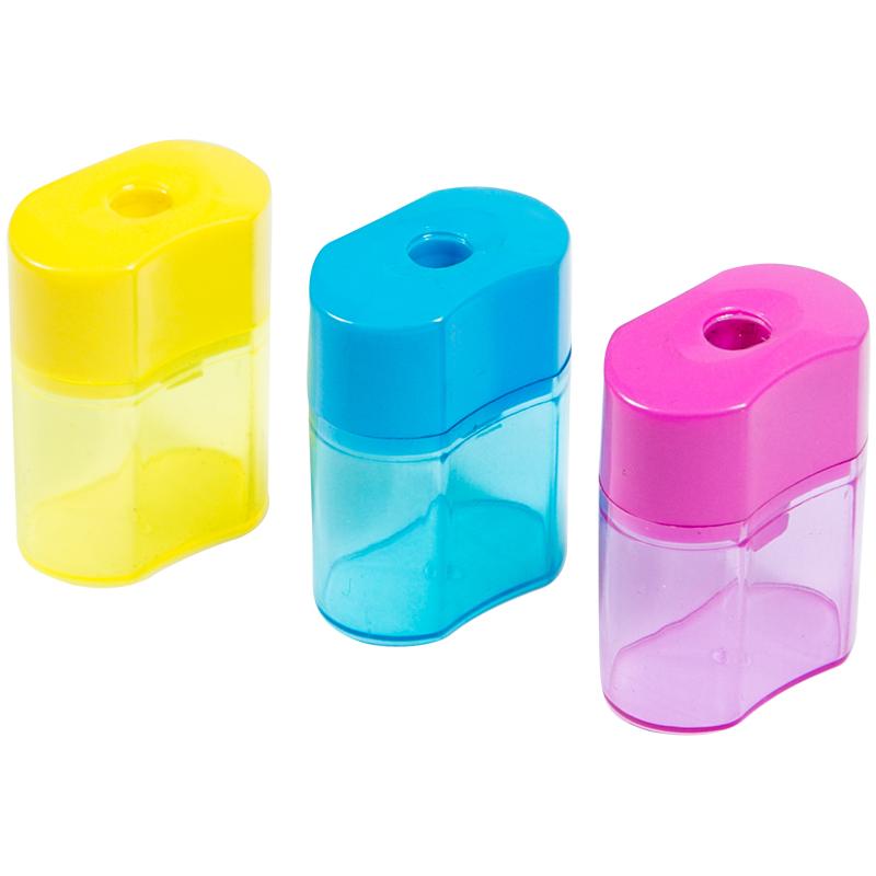 Точилка ArtSpace, 1 отверстие, контейнер, ассорти SH_19192 Точилка ArtSpace, 1 отверстие, контейнер, ассорти SH_19192