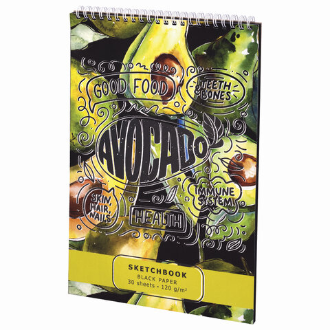 Скетчбук, черная бумага 120 г/м2, 195х300 мм, 30 л., гребень, SoftTouch, Скетчбук, черная бумага 120 г/м2, 195х300 мм, 30 л., гребень, SoftTouch,