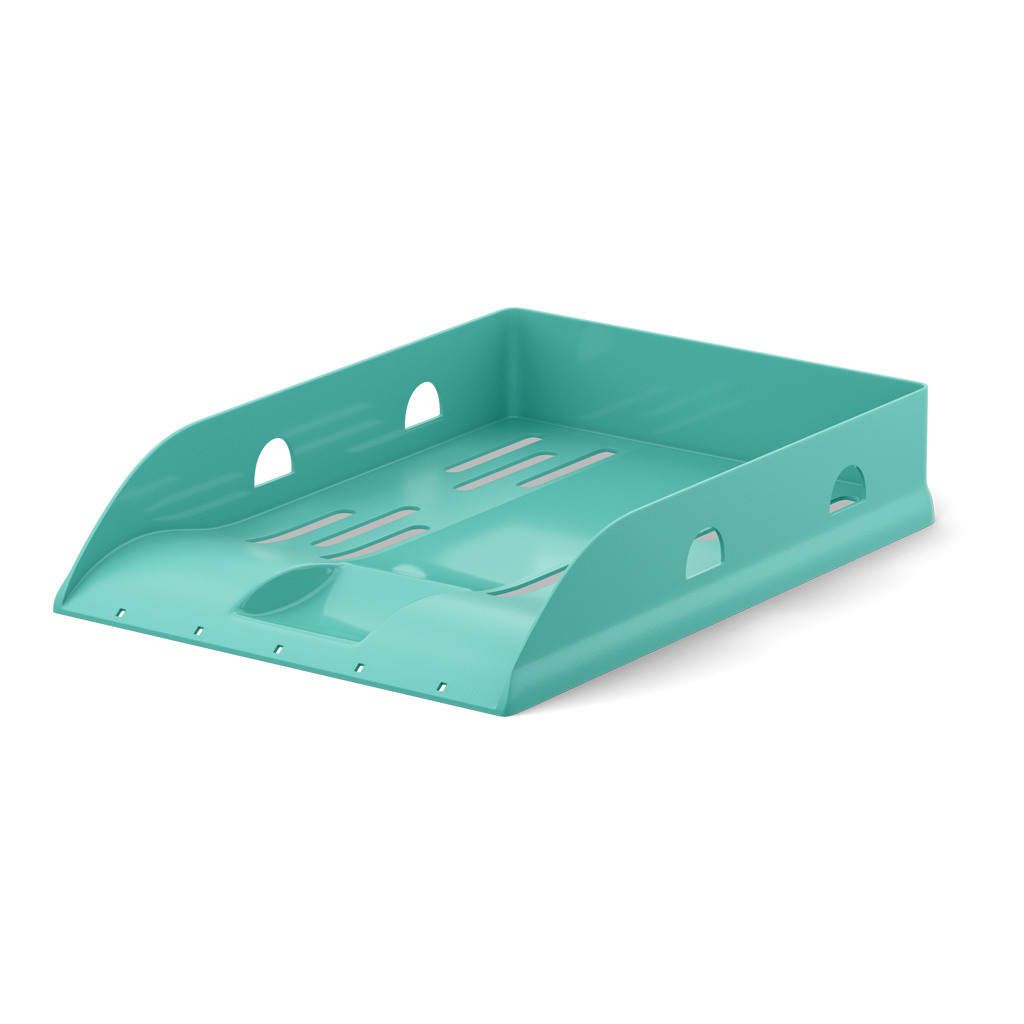 Лоток для бумаг пластиковый Erich Krause® Base, Pastel Mint, мятный Лоток для бумаг пластиковый Erich Krause® Base, Pastel Mint, мятный