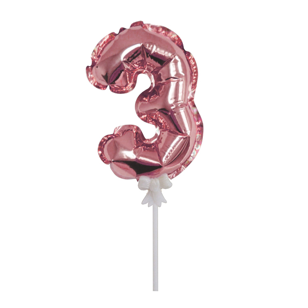 Шар самодув Цифра 3 Rose Gold 18 см шар фольгированный Шар самодув Цифра 3 Rose Gold 18 см шар фольгированный