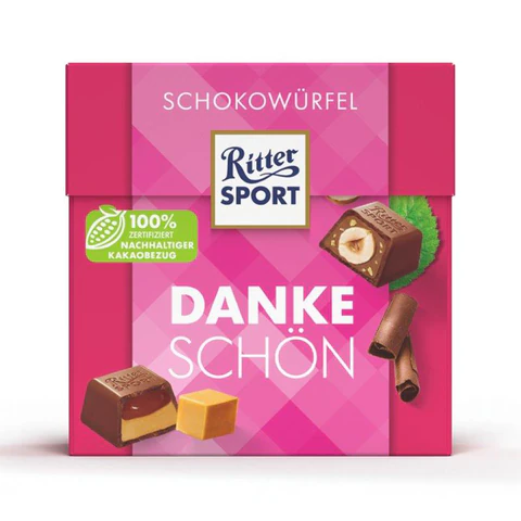 Шоколадные конфеты RITTER SPORT "DANKE SCHON", набор 5 вкусов, 22 Шоколадные конфеты RITTER SPORT "DANKE SCHON", набор 5 вкусов, 22
